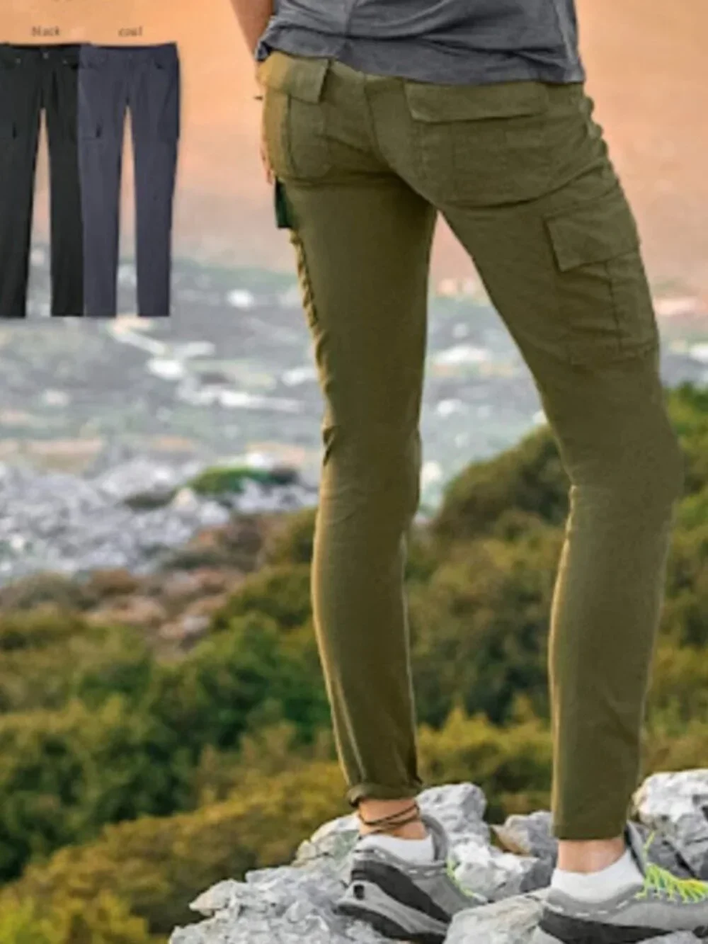 Prana Women's Meme Hiking Trail Pants in Black Size 12 - Picture 8 of 9